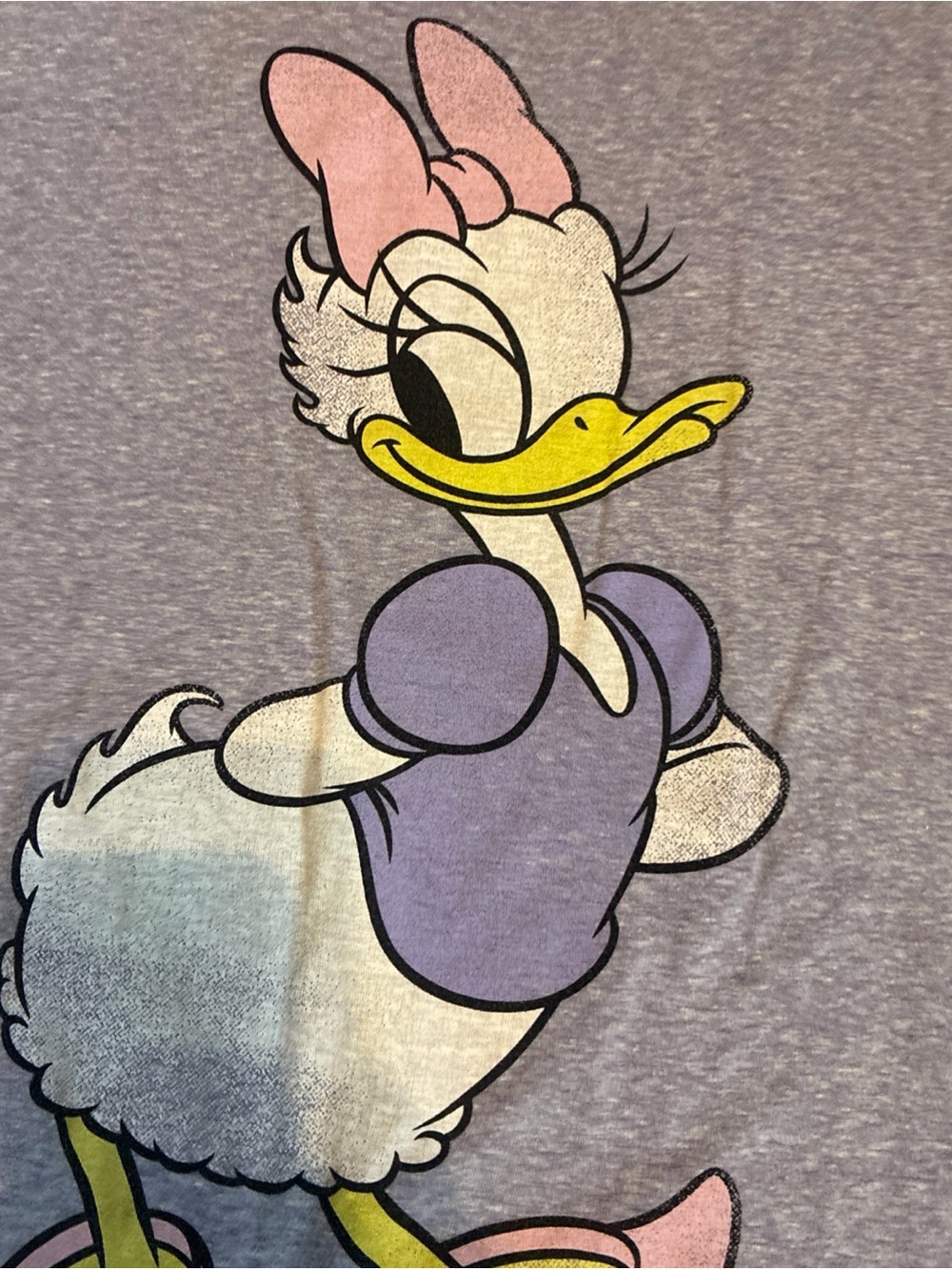 Disney womens Daisy Duck Short Sleeve Tee - Lavender & Pink Sz XL - Picture 8 of 11